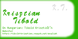 krisztian tibold business card